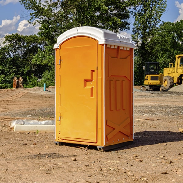 how often are the porta potties cleaned and serviced during a rental period in Falmouth